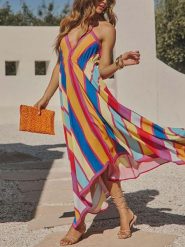 Milan Kiss Sukienka ze wzorem rozmiar: L. Sukienki Milan Kiss, l, bez wzorów, bez kołnierzyka, bez ramiączek, maxi. Za 170.87 zł.