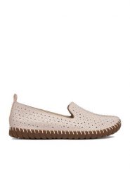 Rieker Półbuty CEO-M2853-31 Różowy. Czerwone półbuty wsuwane Rieker, bez wzorów, ze skóry, bez obcasa, na płaskiej podeszwie. Za 299.99 zł.