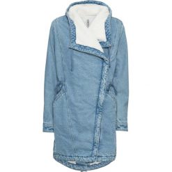 Płaszcz dżinsowy bonprix niebieski "medium bleached". Płaszcze marki House. Za 269.99 zł.