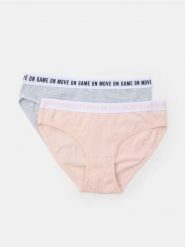 Bawełniane majtki figi 2 pack - kremowy. Białe figi Sinsay, bez wzorów, z bawełny. Za 12.99 zł.