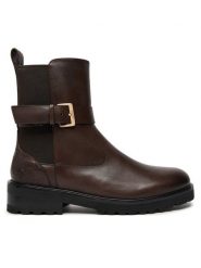 JOOP! Botki 4140007699 Granatowy. Niebieskie botki Joop!, bez wzorów, ze skóry, bez obcasa, na płaskiej podeszwie, bez zapięcia. Za 469.99 zł.