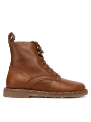 Birkenstock Trapery Bryson 1030180 Brązowy. Brązowe traperki Birkenstock, bez wzorów, ze skóry, bez obcasa, bez zapięcia. Za 849.99 zł.
