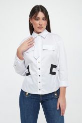 Koszula damska z krawatem ELISABETTA FRANCHI. Koszule Elisabetta Franchi, bez wzorów, bez kołnierzyka, bez ramiączek. Za 1,999.00 zł.