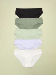 Majtki figi 5 pack - wielobarwny. Figi Sinsay, bez wzorów. Za 22.99 zł.