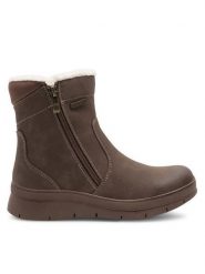 Go Soft Botki INES WS5921-03 Brązowy. Brązowe botki GO SOFT, bez wzorów, bez obcasa, na płaskiej podeszwie, bez zapięcia. Za 199.99 zł.