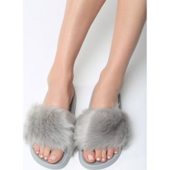 Szare Klapki Floccus. Klapki marki Born2be. Za 49.99 zł.