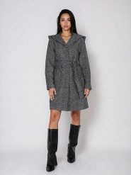 Steve Madden Płaszcz przejściowy w kolorze czarno-szarym rozmiar: XXL. Czarne płaszcze Steve Madden, xxl, bez wzorów, bez kaptura. Za 217.99 zł.