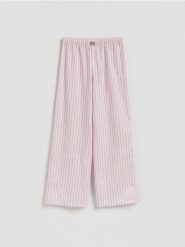 Piżamowe spodnie - lawendowy. Fioletowe piżamy Reserved, l, bez wzorów, z bawełny, bez kołnierzyka, bez ramiączek. Za 59.99 zł.