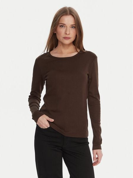 United Colors Of Benetton Bluzka 3GA2E16F9 Brązowy Regular Fit. Brązowe bluzki United Colors Of Benetton, l, bez wzorów, z bawełny, bez kołnierzyka, bez ramiączek. Za 99.99 zł.