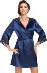 Donna Szlafrok Damski Model Eva Navy. Niebieskie szlafroki damskie Donna, bez wzorów, bez ramiączek. Za 172.83 zł.