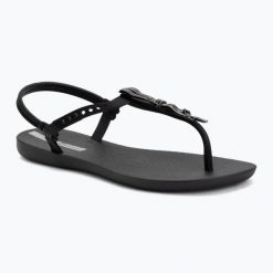 Sandały damskie Ipanema Class Charmi. Czarne sandały Ipanema, bez wzorów, z materiału, klasyczne, bez obcasa, bez zapięcia. Za 119.99 zł.