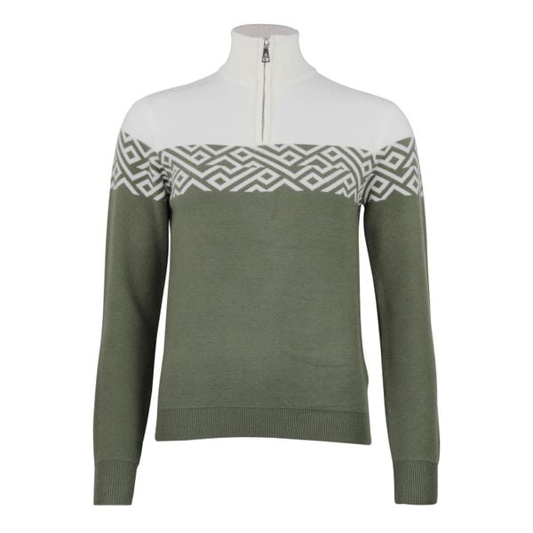 Bardzowy golf 1/2 zamek damski Peak Mountain Akar. Zielone swetry Peak Mountain, m, bez wzorów, z nylonu, bez ramiączek. Za 235.00 zł.