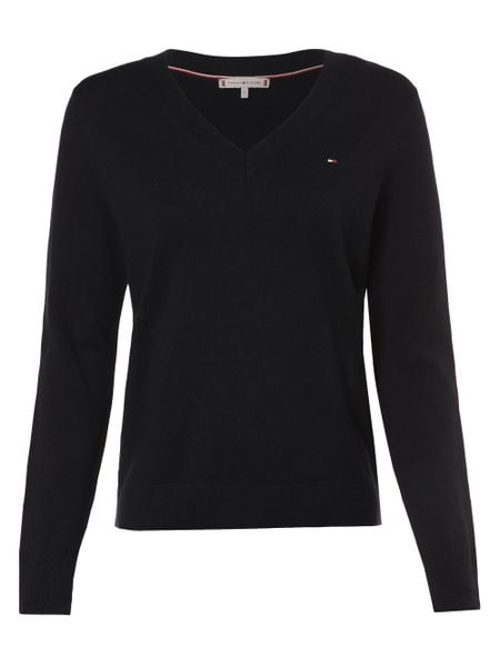 Tommy Hilfiger Sweter Kobiety niebieski, XS. Niebieskie swetry Tommy Hilfiger, xs, bez wzorów, z dzianiny, eleganckie, bez ramiączek. Za 489.95 zł.