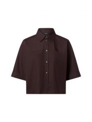 Opus Bluzka damska z krótkim rękawem - Freppy Kobiety brązowy jednolity, 36. Brązowe bluzki Opus, bez wzorów, z bawełny, bez kołnierzyka, bez ramiączek. Za 279.95 zł.