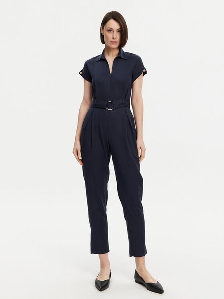 ACCESS FASHION Kombinezon 53-5511-128 Granatowy Regular Fit. Niebieskie sukienki ACCESS FASHION, bez wzorów, z lyocellu, bez kołnierzyka, bez ramiączek. Za 459.99 zł.