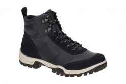 Buty trekkingowe za kostkę damskie Ecco Xpedition III. Niebieskie buty trekkingowe ECCO, z gumy, za kostkę, bez zapięcia. Za 708.00 zł.