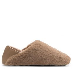 Kapcie Home & Relax. Brązowe kapcie Home & Relax, bez wzorów. Za 49.99 zł.