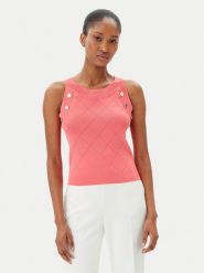 ARTIGLI Sweter ACMA001879 219 Koralowy Regular Fit. Pomarańczowe swetry Artigli, s, bez wzorów, z wiskozy, bez ramiączek. Za 179.99 zł.