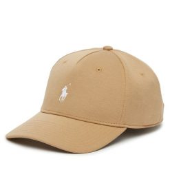 Czapka z daszkiem Polo Ralph Lauren. Brązowe czapki z daszkiem Polo Ralph Lauren, bez wzorów. Za 359.99 zł.