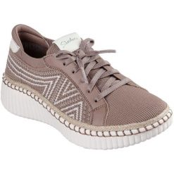 Buty sportowe damskie Skechers Wilshire Blvd Bellevue. Brązowe buty treningowe Skechers, bez wzorów, bez zapięcia, na fitness i siłownię. Za 390.00 zł.