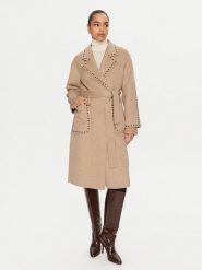 ViCOLO Płaszcz wełniany TS0032 Beżowy Regular Fit. Brązowe płaszcze ViCOLO, na zimę, m, bez wzorów, z syntetyku, bez kaptura. Za 1,059.00 zł.