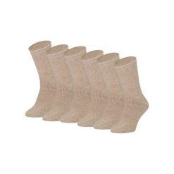 Damskie Skarpety Termiczne Heatkeeper - 4 Pary - Beżowy Melanż. Brązowe skarpetki HEAT KEEPER, bez wzorów, z elastanu. W wyprzedaży za 182.06 zł.