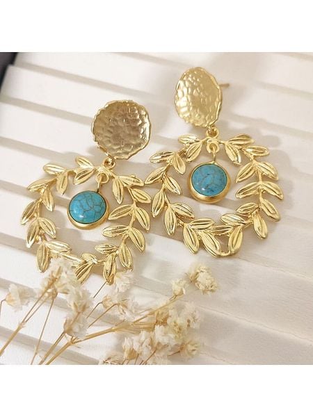 Nakkash Pozłacane kolczyki-wkrętki z agatami rozmiar: onesize. Żółte kolczyki Nakkash, z agatem, pozłacane. Za 78.84 zł.