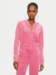 Juicy Couture Bluza Madison JCWA122001 Różowy Slim Fit. Czerwone bluzy Juicy Couture, s, bez wzorów, z syntetyku, bez kaptura. Za 259.99 zł.
