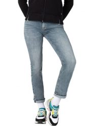 Timezone Dżinsy "Marah" - Slim fit - w kolorze szarym rozmiar: W32/L30. Szare jeansy Timezone, l, z aplikacjami, ze skóry. Za 114.17 zł.