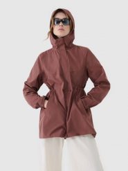 4F Parka przejściowa z membraną 8000 damska - brązowa XS. Brązowe płaszcze 4f, m, bez wzorów, z dzianiny, klasyczne, bez kaptura. W wyprzedaży za 199.99 zł.