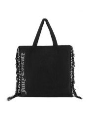 Juicy Couture Torebka BIJXT8656WVP Czarny. Czarne torebki klasyczne Juicy Couture, bez wzorów, z materiału, bez dodatków. Za 389.99 zł.