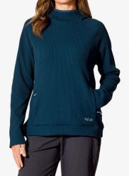 Bluza z kapturem damska Rab Hepton Pullover Hoody. Niebieskie bluzy RAB, m, bez wzorów, z materiału, bez ramiączek, z kapturem. Za 483.99 zł.
