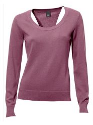 Heine Sweter w kolorze fioletowym rozmiar: 48. Różowe swetry Heine, bez wzorów, z bawełny, bez ramiączek. Za 78.99 zł.