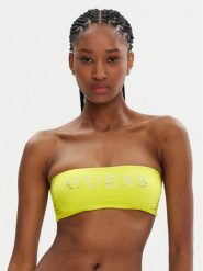 Guess Góra od bikini E5GJ56 LY00K Żółty. Żółte bikini Guess, z aplikacjami, z syntetyku. Za 299.99 zł.