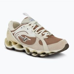 Buty Mizuno Wave Prophecy Βeta 2 tiger's eye/major brown/white sand. Brązowe buty do biegania Mizuno, bez wzorów, bez zapięcia, do biegania, mizuno wave. Za 509.99 zł.
