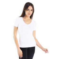 Koszulka T-shirt bawełniana Teyli Deko-V. Czarne t-shirty sportowe Teyli, xs, bez wzorów, z bawełny, bez ramiączek, na fitness i siłownię. Za 79.99 zł.