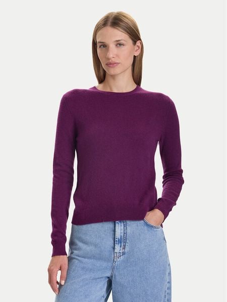 United Colors Of Benetton Sweter 1002D1K01 Fioletowy Regular Fit. Fioletowe swetry United Colors Of Benetton, s, bez wzorów, z wełny, bez ramiączek. Za 209.99 zł.