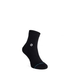 Skarpety Stance Icon Quarter. Czarne skarpetki Stance, bez wzorów, trekkingowe. Za 44.99 zł.