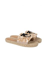 Pinko Espadryle "Greta" | 1H2115 Y866 | Kobieta | Biały, Beżowy. Białe espadryle Pinko, bez wzorów, z materiału, eleganckie, bez obcasa. W wyprzedaży za 429.00 zł.