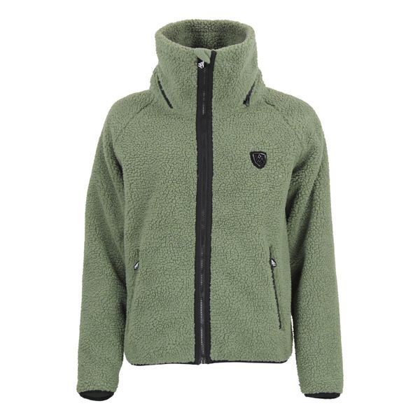 Polar z kapturem dla kobiet Peak Mountain Amay. Zielone bluzy z polaru Peak Mountain, bez wzorów, z polaru, trekkingowe. Za 288.40 zł.