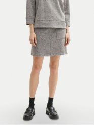Tom Tailor Spódnica mini 1043892 Szary Regular Fit. Szare spódnice Tom Tailor, bez wzorów, z bawełny, mini. Za 259.99 zł.