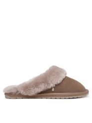 EMU Australia Kapcie Jolie W10015 Beżowy ciemny. Brązowe kapcie Emu Australia, bez wzorów. Za 344.99 zł.