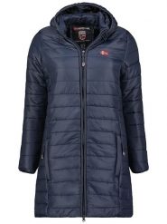 Geographical Norway Płaszcz pikowany "Atika" w kolorze granatowym rozmiar: XL. Niebieskie płaszcze Geographical Norway, xl, bez wzorów, bez kaptura. Za 184.89 zł.