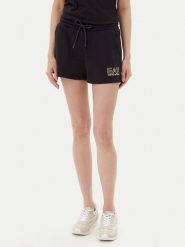 EA7 Emporio Armani Szorty sportowe 7W000108 AF12473 MC004 Czarny Loose Fit. Czarne szorty sportowe EA7 Emporio Armani, bez wzorów, z bawełny. Za 269.99 zł.