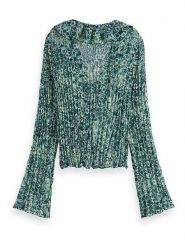 Scotch & Soda Bluzka w kolorze zielonym rozmiar: 36. Zielone bluzki Scotch & Soda, bez wzorów, bez kołnierzyka, bez ramiączek. Za 228.38 zł.
