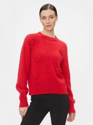 Kontatto Sweter 3M1234 Czerwony Regular Fit. Czerwone swetry Kontatto, m, bez wzorów, z syntetyku, bez ramiączek. Za 319.99 zł.