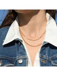 MOODE Naszyjnik "Silvia" - dł. 42 cm rozmiar: onesize. Żółte naszyjniki MOODE, z materiału, ze stali. Za 39.99 zł.