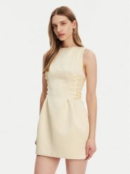 Elisabetta Franchi Sukienka koktajlowa AB-772-51E2-DC7 Żółty Slim Fit. Żółte sukienki Elisabetta Franchi, bez wzorów, z syntetyku, wizytowe, bez kołnierzyka, bez ramiączek. Za 1,859.00 zł.