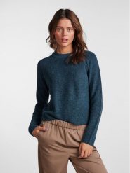 Pieces Sweter 17098262 Niebieski Regular Fit. Niebieskie swetry Pieces, xl, bez wzorów, z syntetyku, bez ramiączek. Za 179.99 zł.