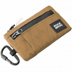 Portfel rowerowy na karty klucz z karabińczkiem Rockbros L002. Brązowe portfele ROCKBROS, bez wzorów. Za 49.90 zł.